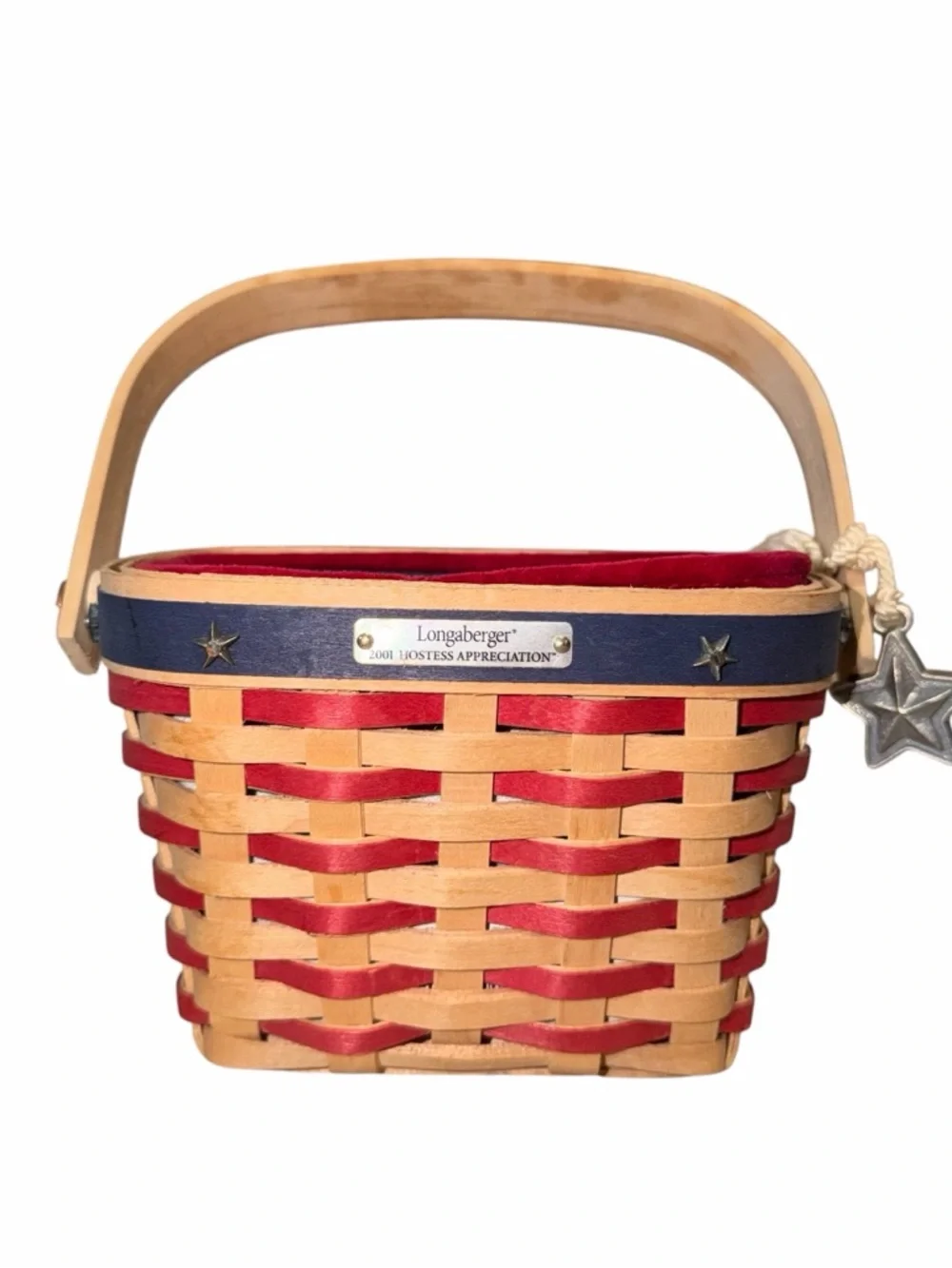 VINTAGE Longaberger Proudly American 2001 Hostess Appreciation Basket